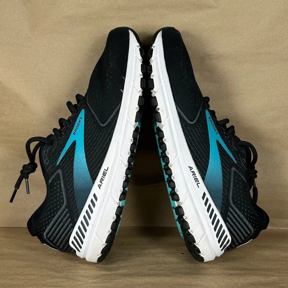 Brooks Ariel 20 Running Shoes Womens 9.5 Black Solid Motion Control Sneakers